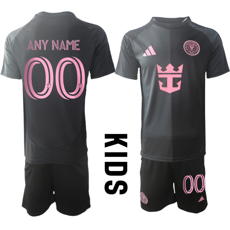 Youth 2025-2026 Club Inter Milan CF away Black customized Soccer Jersey